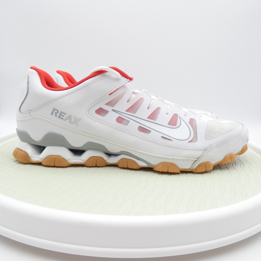 Nike Reax 8 TR Mens Training Shoes White Red Gum 621716-103 Size 15